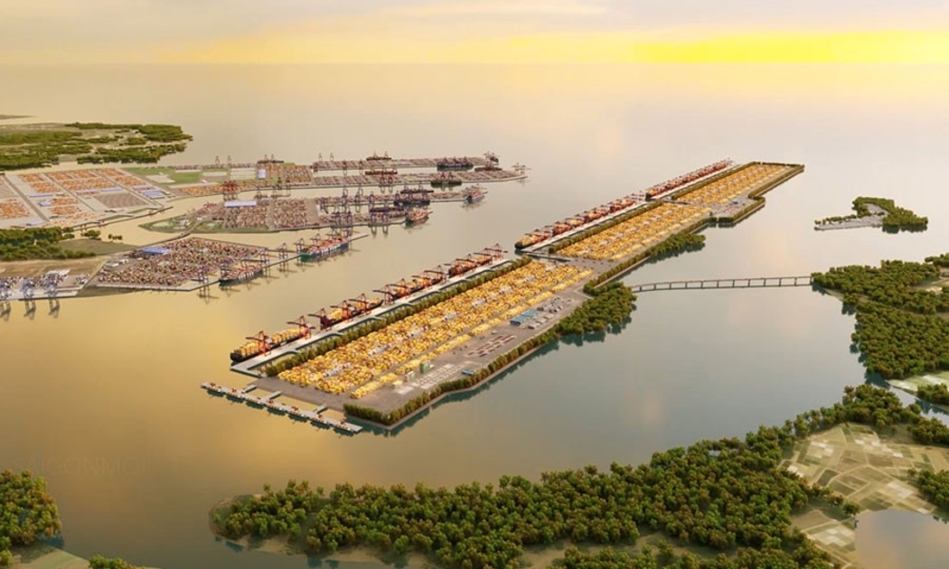 Phối cảnh Cảng trung chuyển quốc tế Cần Giờ - Nguồn: Porcoast