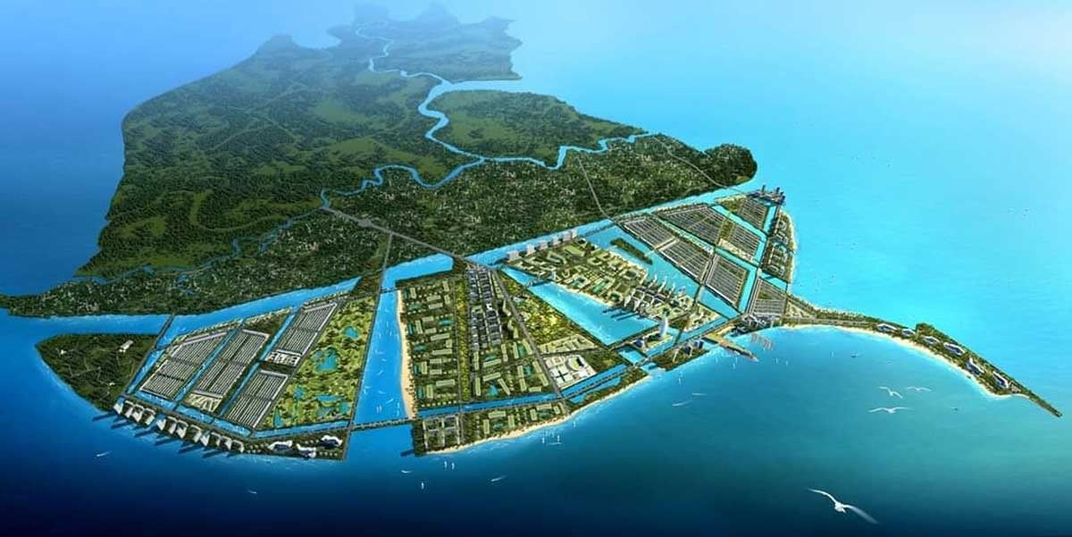 Phối cảnh dự kiến của khu đô thị du lịch lấn biển Cần Giờ 
