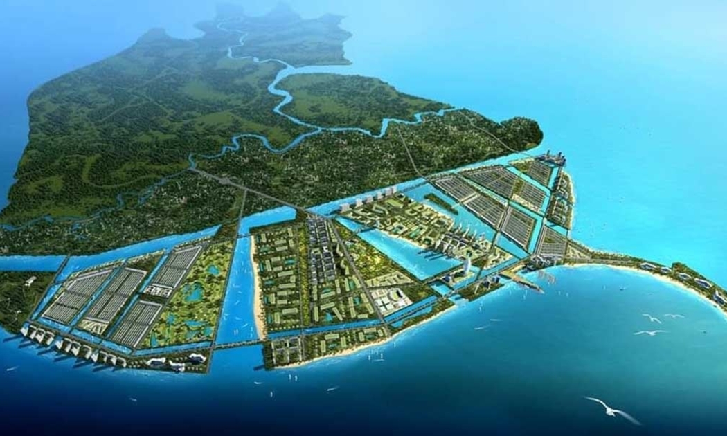 Phối cảnh dự kiến của khu đô thị du lịch lấn biển Cần Giờ 