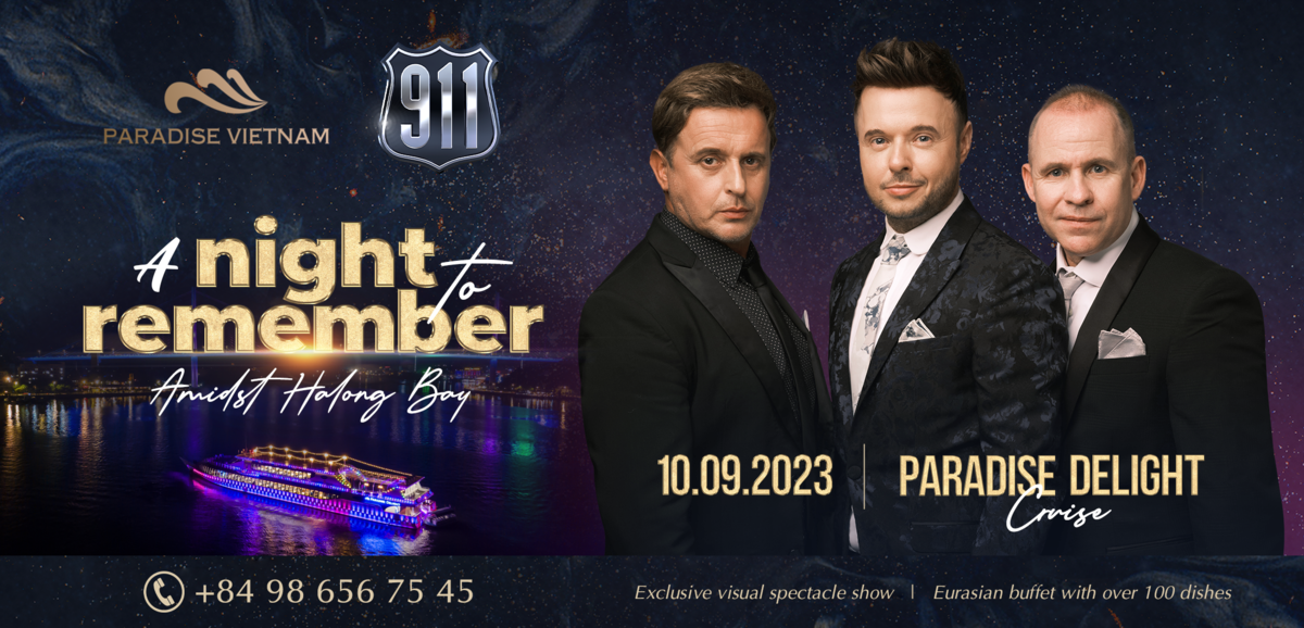 Ban nhạc 911 biểu diễn trên du thuyền Paradise Delight ngày 10/9/2023.