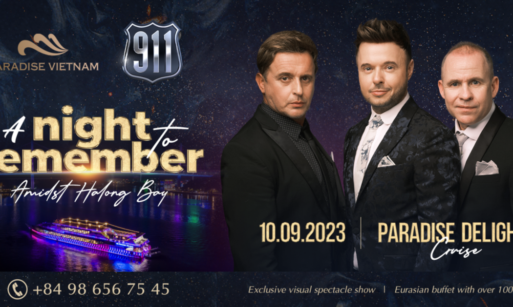 Ban nhạc 911 biểu diễn trên du thuyền Paradise Delight ngày 10/9/2023.