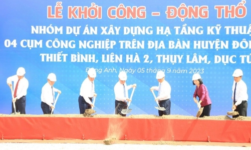 Hà Nội khởi công 4 cụm công nghiệp tại huyện Đông Anh