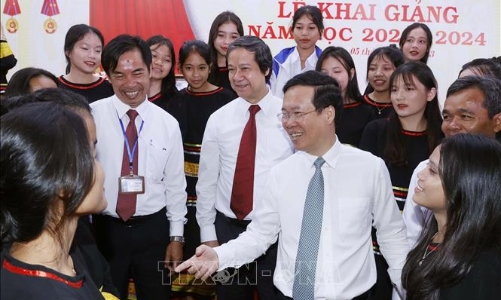 Lãnh đạo Đảng, Nhà nước dự khai giảng năm học mới 2023 - 2024