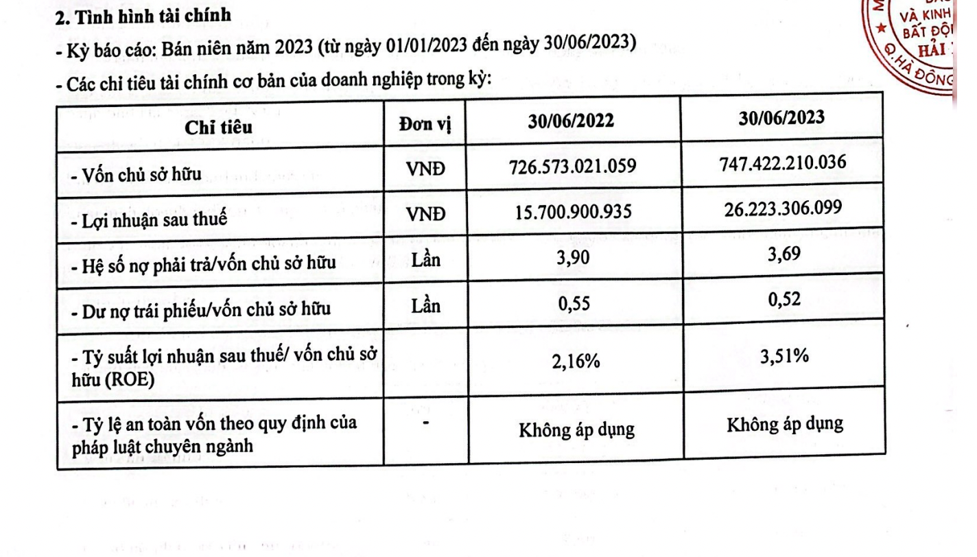 Tình hình kinh doanh của Hải Phát Land. 