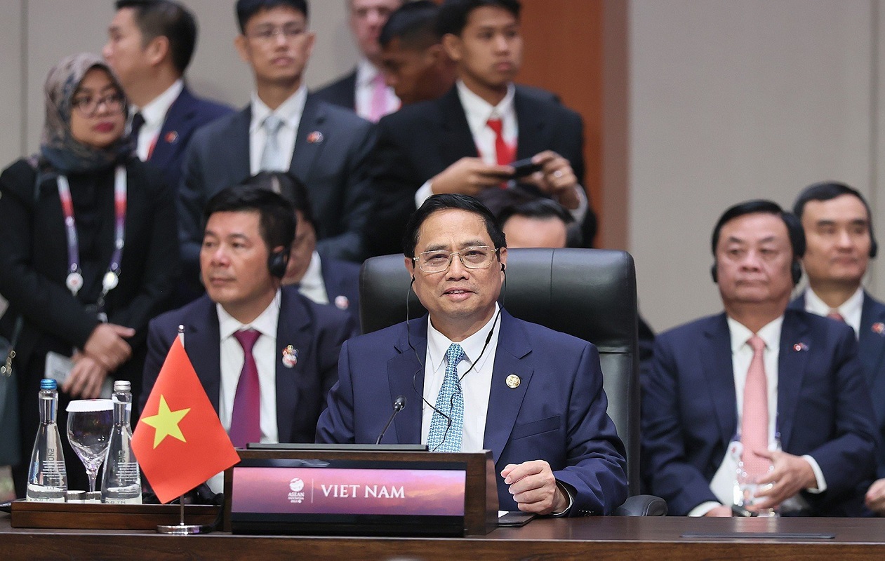 Thủ tướng Phạm Minh Chính: "Cộng đồng ASEAN tiếp tục phát triển ổn định, vững vàng với "tầm vóc" ngày càng lớn mạnh, khẳng định vai trò là tâm điểm của tăng trưởng". Ảnh: VGP.