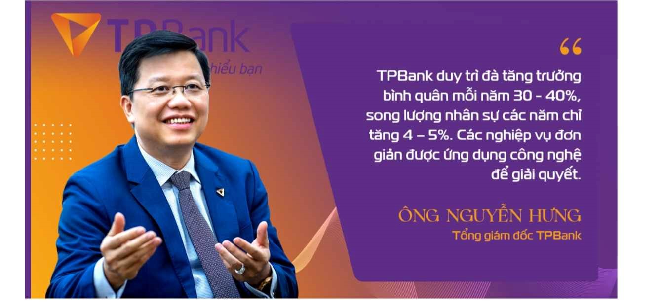 Ông Nguyễn Hưng - Tổng giám đốc TPBank chia sẻ về hệ thống công nghệ.