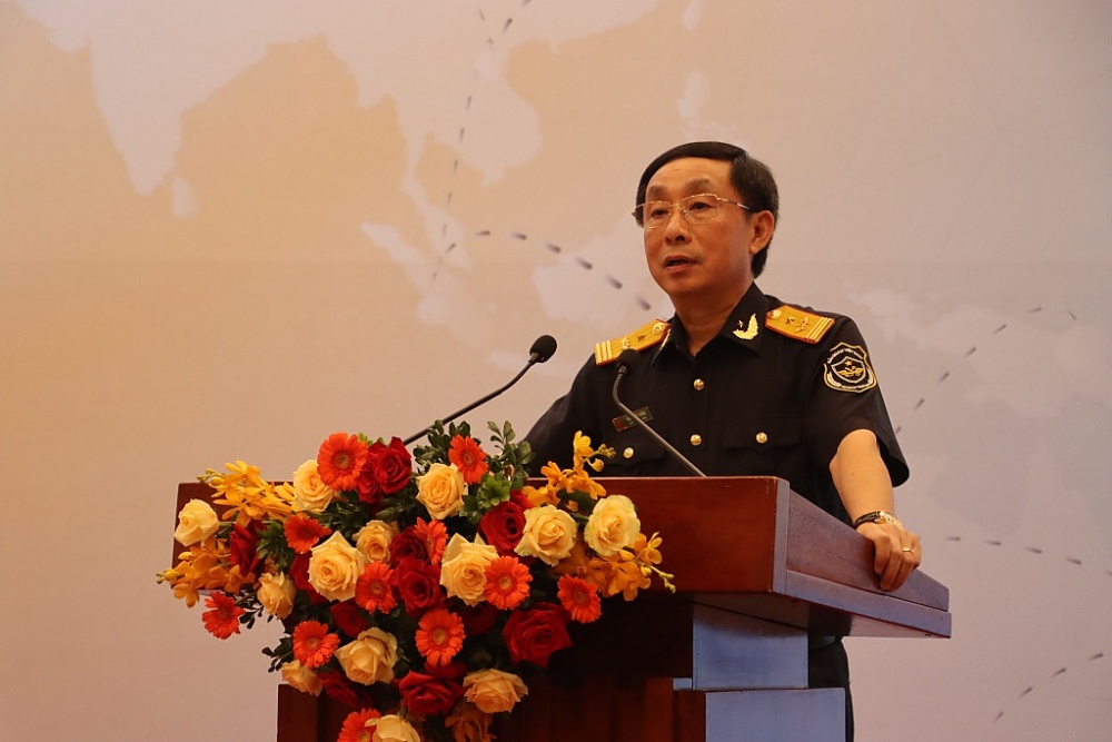 Phó Tổng cục trưởng Tổng cục Hải quan Hoàng Việt Cường chia sẻ tại diễn đàn.