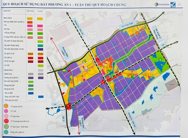 Quy hoạch sử dụng đất phương án 1.