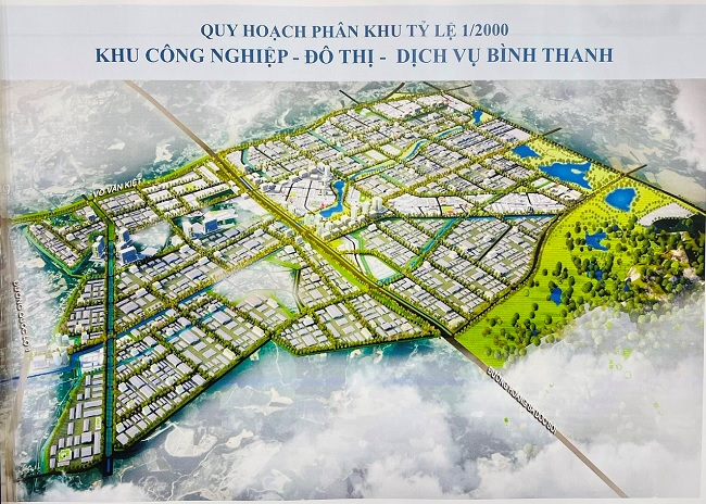 Tổng thể Quy hoạch phân khu xây dựng tỷ lệ 1/2000 Khu công nghiệp, đô thị, dịch vụ Bình Thanh.