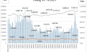 Tháng 8, tài khoản giao dịch chứng khoán phái sinh tăng 3,02%