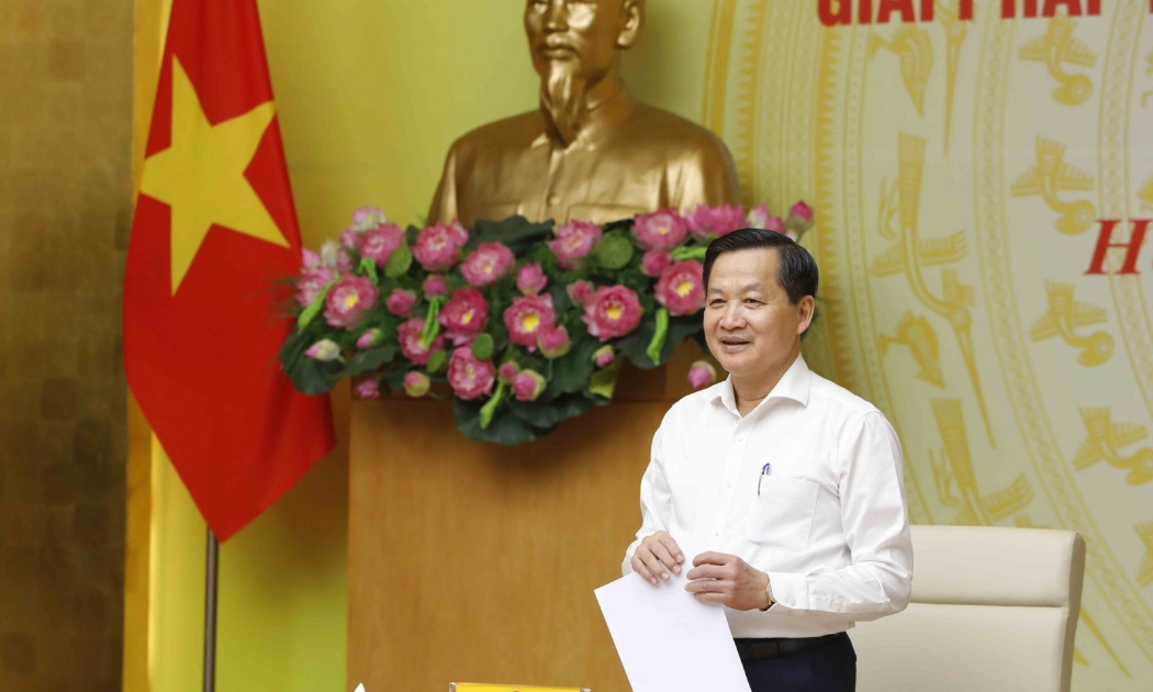 Phó Thủ tướng Lê Minh Khái chủ trì cuộc họp ngày 7/9/2023.
