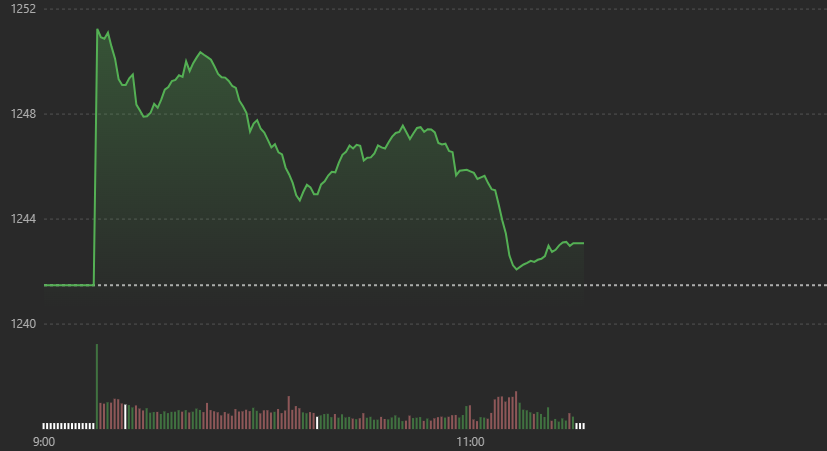 Vn-Index đang hạ độ cao nhanh.
