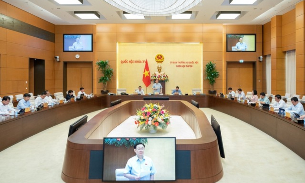 Ủy ban Thường vụ Quốc hội nghe báo cáo về công tác năm 2023 và kế hoạch kiểm toán năm 2024 của Kiểm toán Nhà nước tại phiên họp thứ 26 - Ảnh: VGP/ĐH