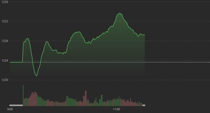 VN-Index chững đ&agrave; tăng 30 ph&uacute;t cuối.