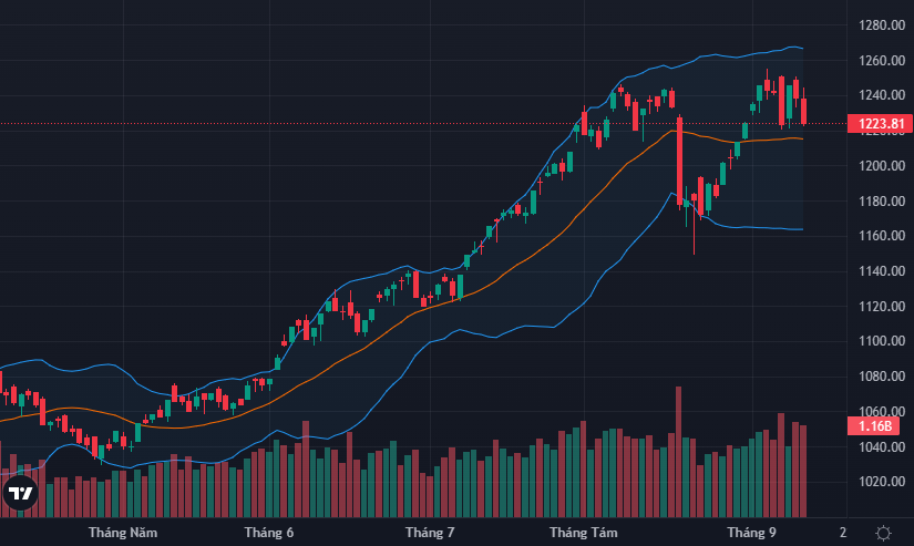 VN-Index ngày càng gặp khó khăn trong việc vượt đỉnh cũ.