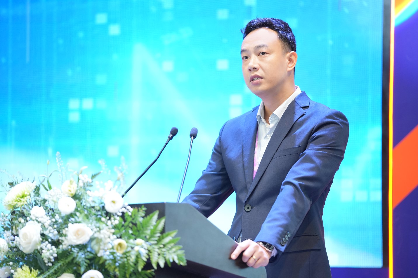 Phó Tổng giám đốc VDS Trương Quang Việt phát biểu tại diễn đàn.