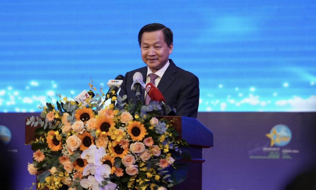 Phó Thủ tướng Lê Minh Khái phát biểu tại Diễn đàn Kinh tế TP.HCM sáng 15/9 