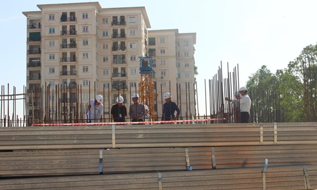 Dự án Nhà ở xã hội A6-A7 đang triển khai xây dựng