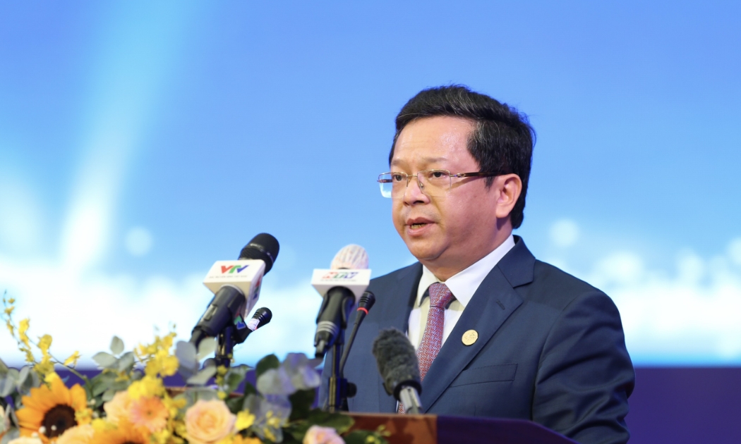 Phó Trưởng Ban Kinh tế Trung ương Nguyễn Đức Hiển tại Diễn đàn Kinh tế TP.HCM sáng 15/9.