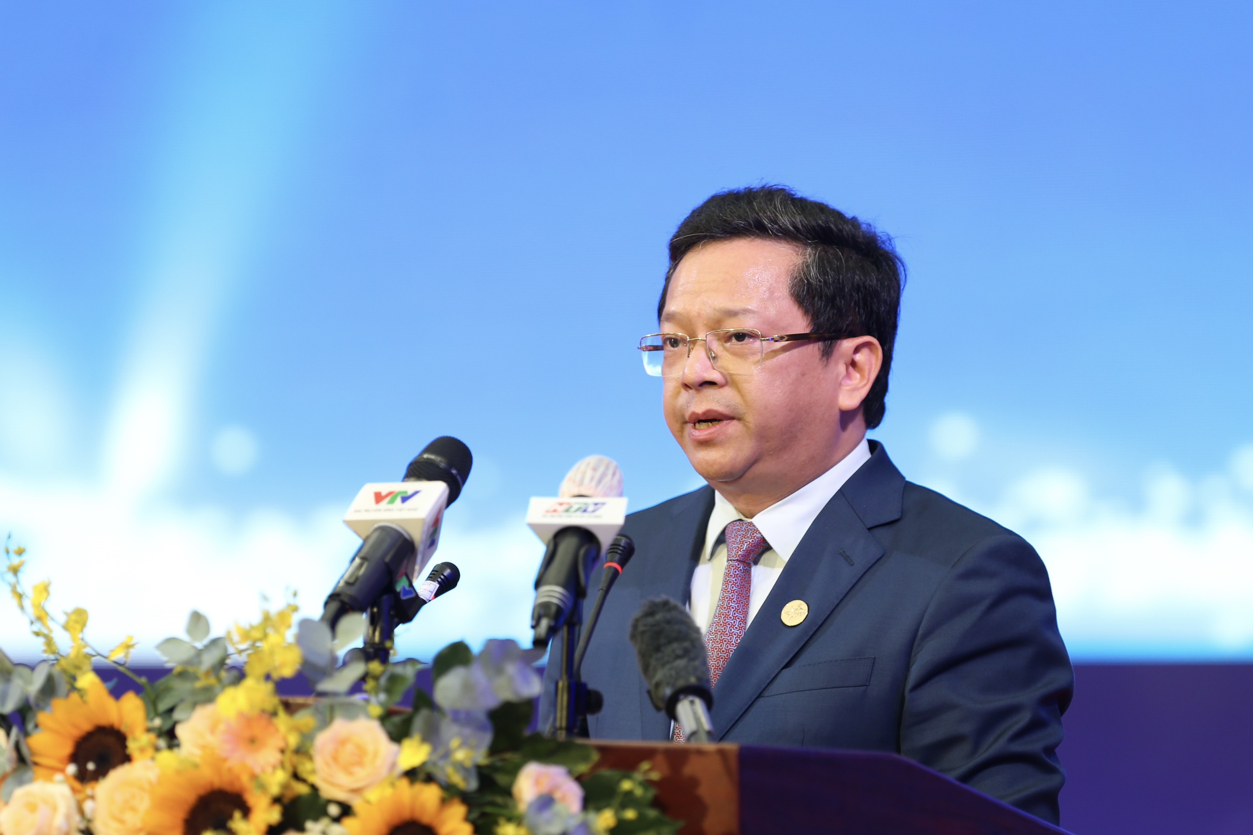 Phó Trưởng Ban Kinh tế Trung ương Nguyễn Đức Hiển tại Diễn đàn Kinh tế TP.HCM sáng 15/9.