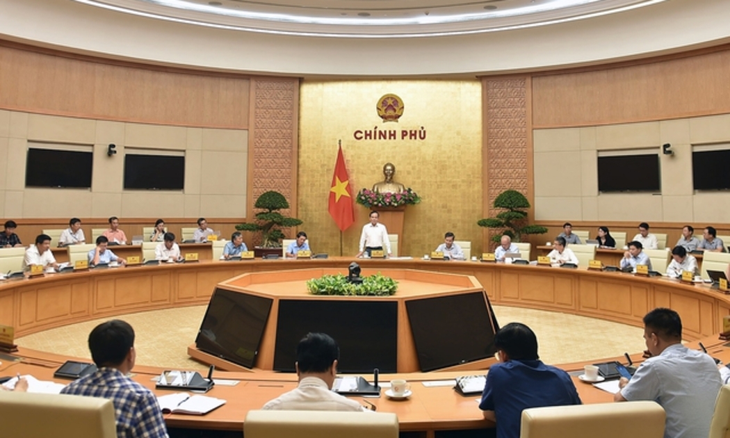 Phó Thủ tướng Trần Lưu Quang, Tổ trưởng Tổ công tác số 3, chủ trì họp rà soát tiến độ giải ngân vốn đầu tư công tại 17 bộ, cơ quan Trung ương thuộc Tổ công tác - Ảnh: VGP.