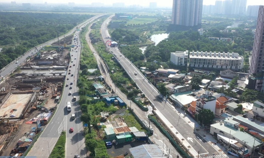 Gần 3km đường song hành cao tốcTP.HCM - Long Thành - Dầu Giây đã được thông xe vào ngày 17/9