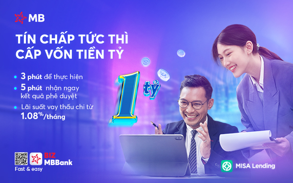 MB ra mắt sản phẩm vay vốn tín chấp đồng hành cùng doanh nghiệp.