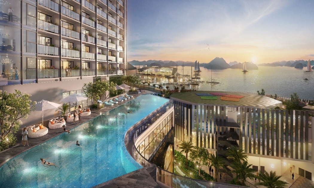 Không gian nghỉ dưỡng, giải trí, giao thương cận bến cảng, kế bến du thuyền tại Crystal Holidays Harbour Vân Đồn.