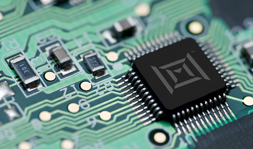 Chip in hình logo của Marvell.