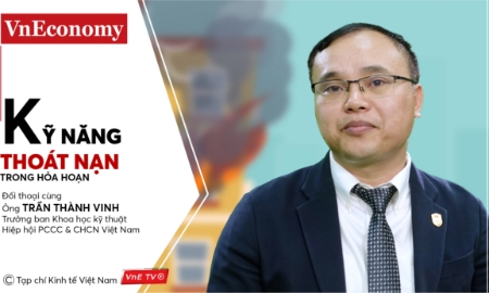 ông Trần Thành Vinh, Trưởng ban Khoa học kỹ thuật Hiệp hội phòng cháy chữa cháy và cứu nạn cứu hộ Việt Nam. Ảnh Việt Tuấn.