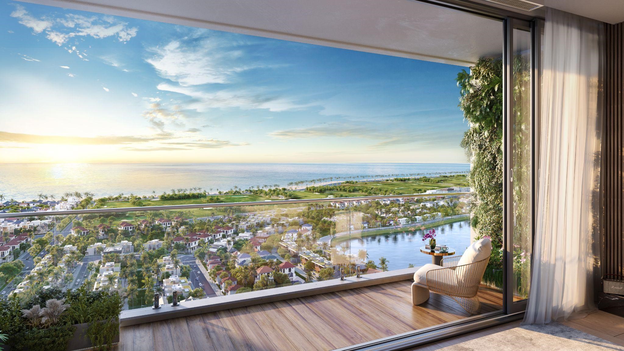 100% căn hộ có ban công side - by - side với tầm nhìn đỉnh cao.