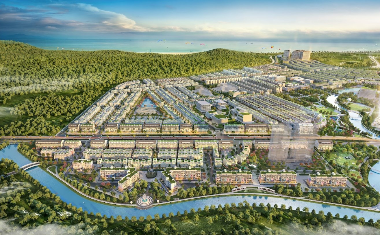 Quy hoạch đô thị bên sông hiện đại tại Meyhomes Capital Phú Quốc.