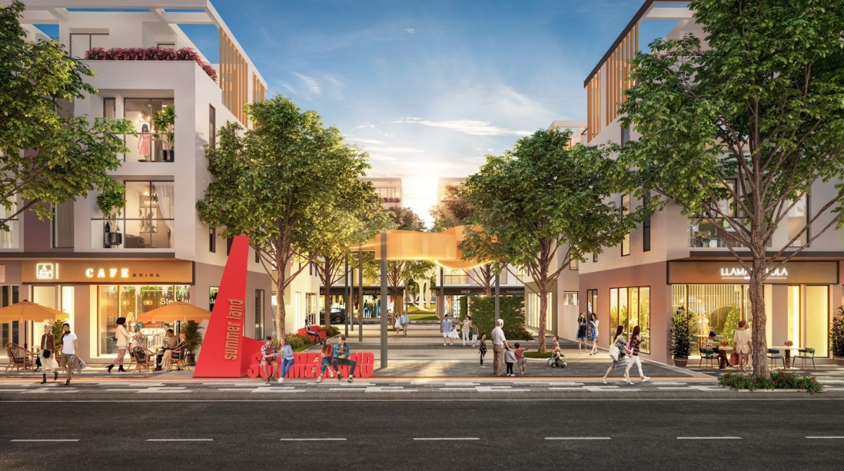 Tuyến phố ẩm thực v&agrave; dịch vụ Summerland.