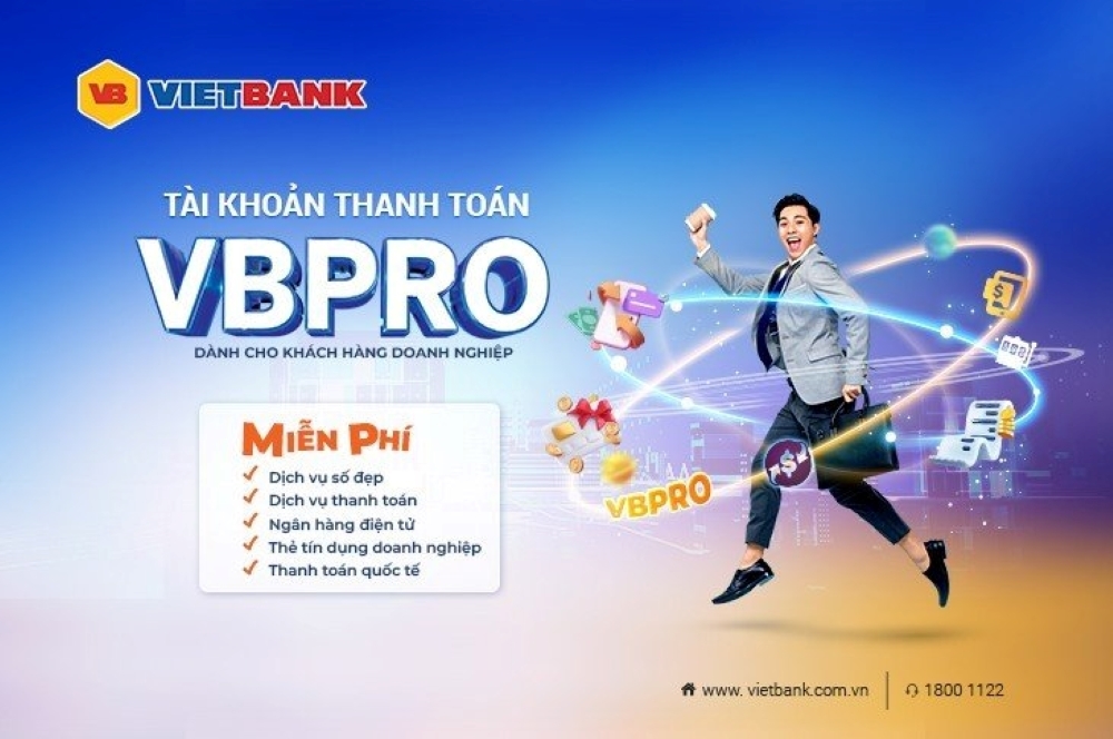 Kh&aacute;ch h&agrave;ng doanh nghiệp sẽ được ưu đ&atilde;i miễn ph&iacute; khi mở t&agrave;i khoản thanh to&aacute;n VBPRO.