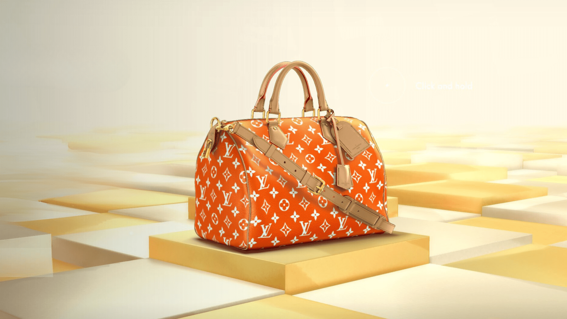 Chiếc túi xách Speedy 40 VIA màu cam do Pharrell Williams thực hiện là sản phẩm đầu tiên được Louis Vuitton giới thiệu cho chiến lược Via Treasure Trunks.