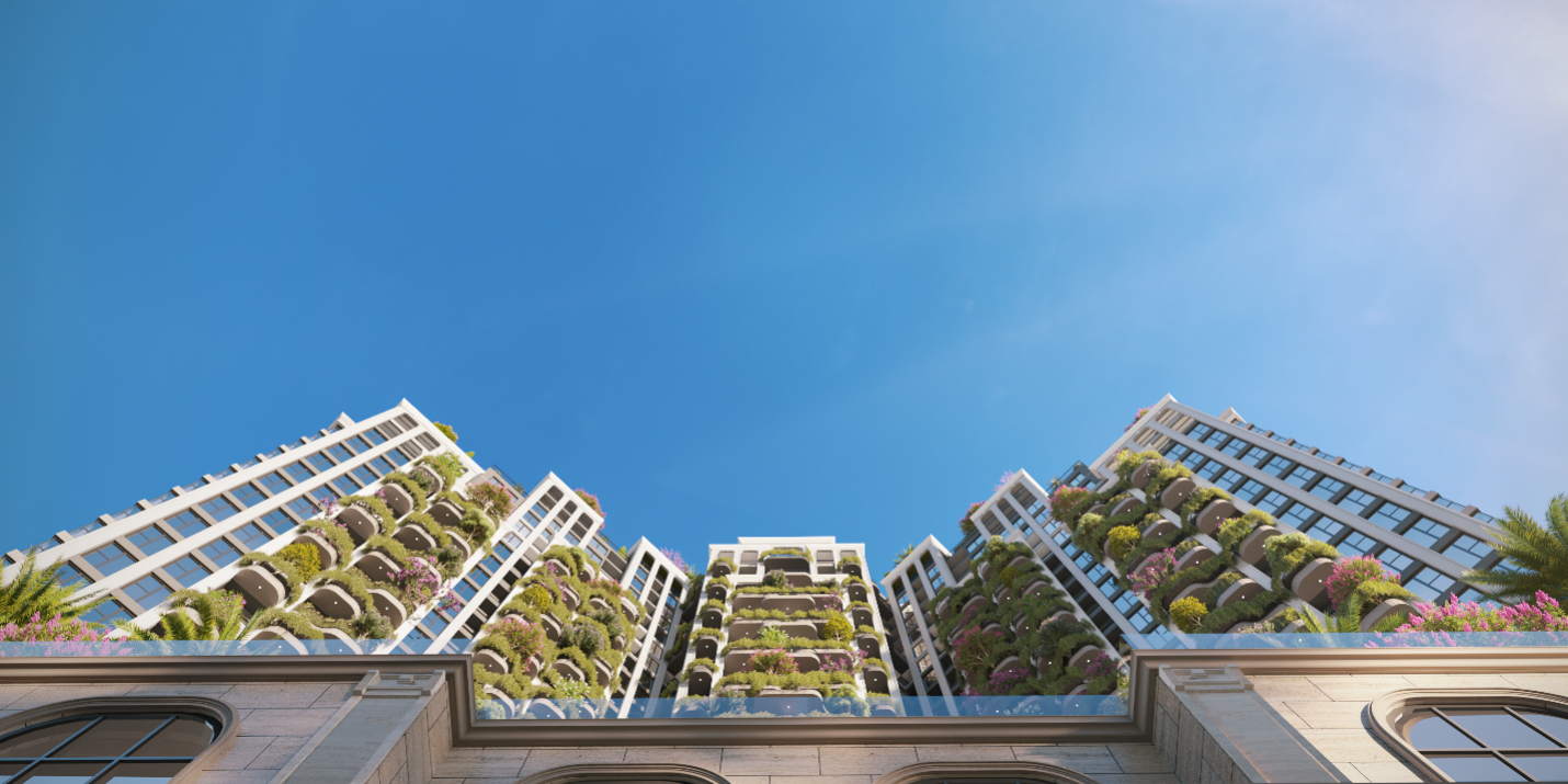 Thiết kế hình cánh buồm đặc biệt của Central Park Residences. 