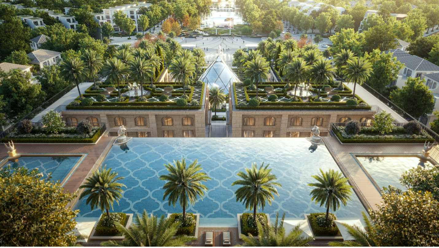 Bể bơi vô cực giúp tăng trải nghiệm cho cư dân Central Park Residences. 