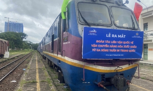 Bình Dương ra mắt đoàn tàu liên vận quốc tế vận chuyển hàng hóa xuất khẩu đi Trung Quốc