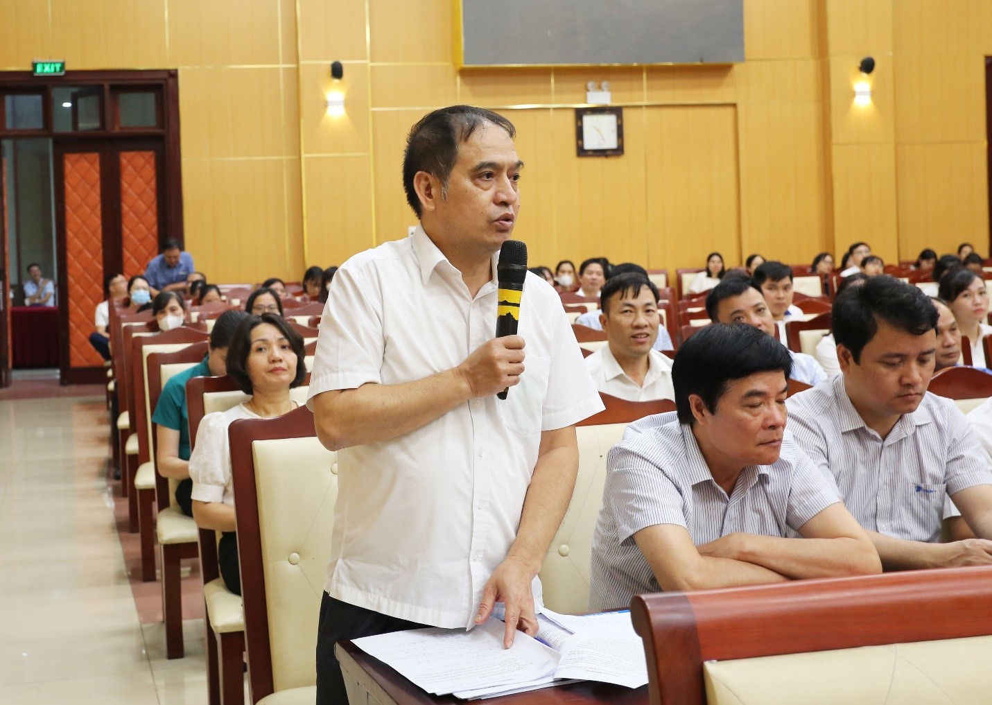 Cử tri tỉnh Bắc Ninh nêu nhiều kiến nghị về sửa Luật Bảo hiểm xã hội. Ảnh - BHXH Việt Nam.