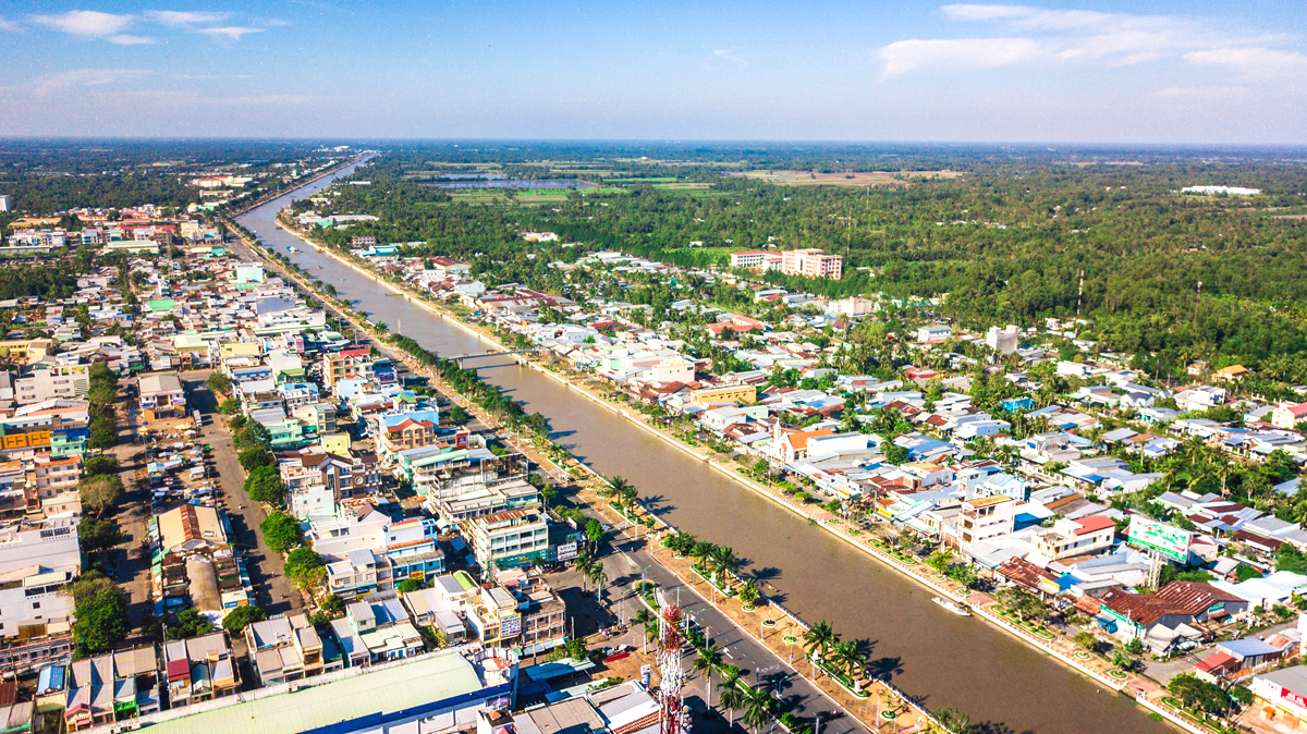 Kênh xáng Xà No tại Hậu Giang.