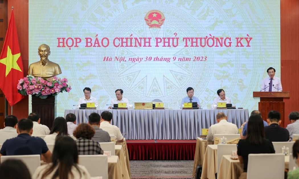 Họp báo Chính phủ thường kỳ, chiều ngày 30/9/2023.