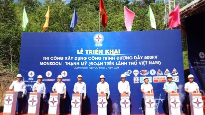 Construction of transmission line between Vietnam & Laos gets underway