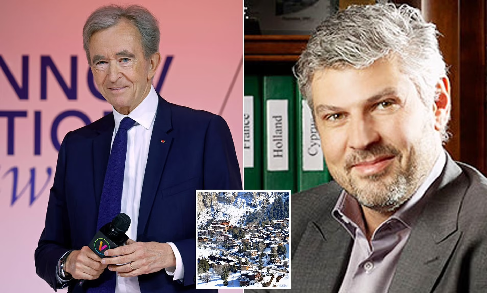 Tỷ phú Bernard Arnault và tài phiệt người Nga Nikolai Sarkisov.