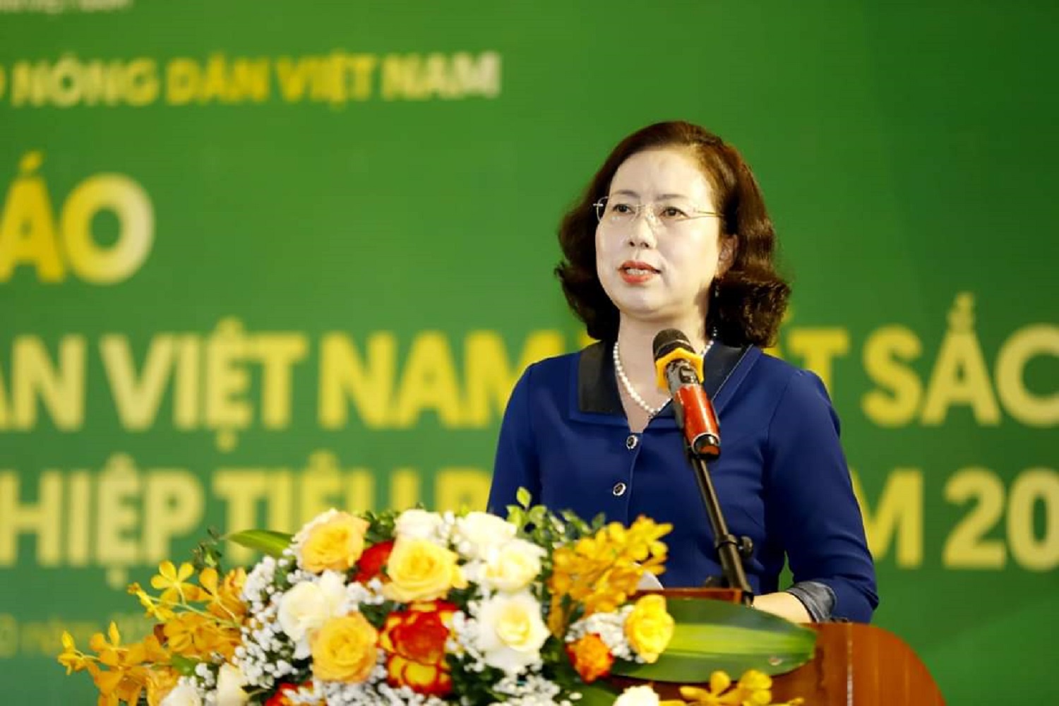 Bà Bùi Thị Thơm, Phó Chủ tịch Hội Nông dân Việt Nam.