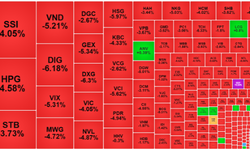 Cổ phiếu giảm la liệt, thanh khoản vẫn rất chậm