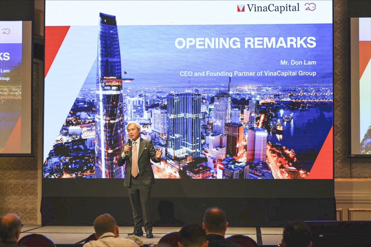 &Ocirc;ng Don Lam, Tổng Gi&aacute;m đốc v&agrave; Cổ đ&ocirc;ng s&aacute;ng lập VinaCapital, chia sẻ tại Hội nghị nh&agrave; đầu tư năm 2023.