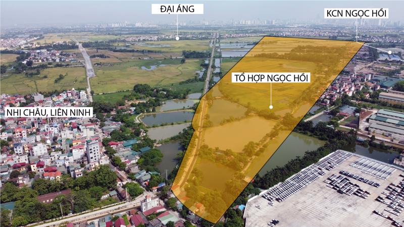 Tổ hợp ga Ngọc Hồi hiện giải phóng 130ha đất. Trong tương lai, đây sẽ là nhà ga và depot của cả 3 loại hình: đường sắt tốc độ cao Bắc - Nam, đường sắt quốc gia hiện hữu và metro.