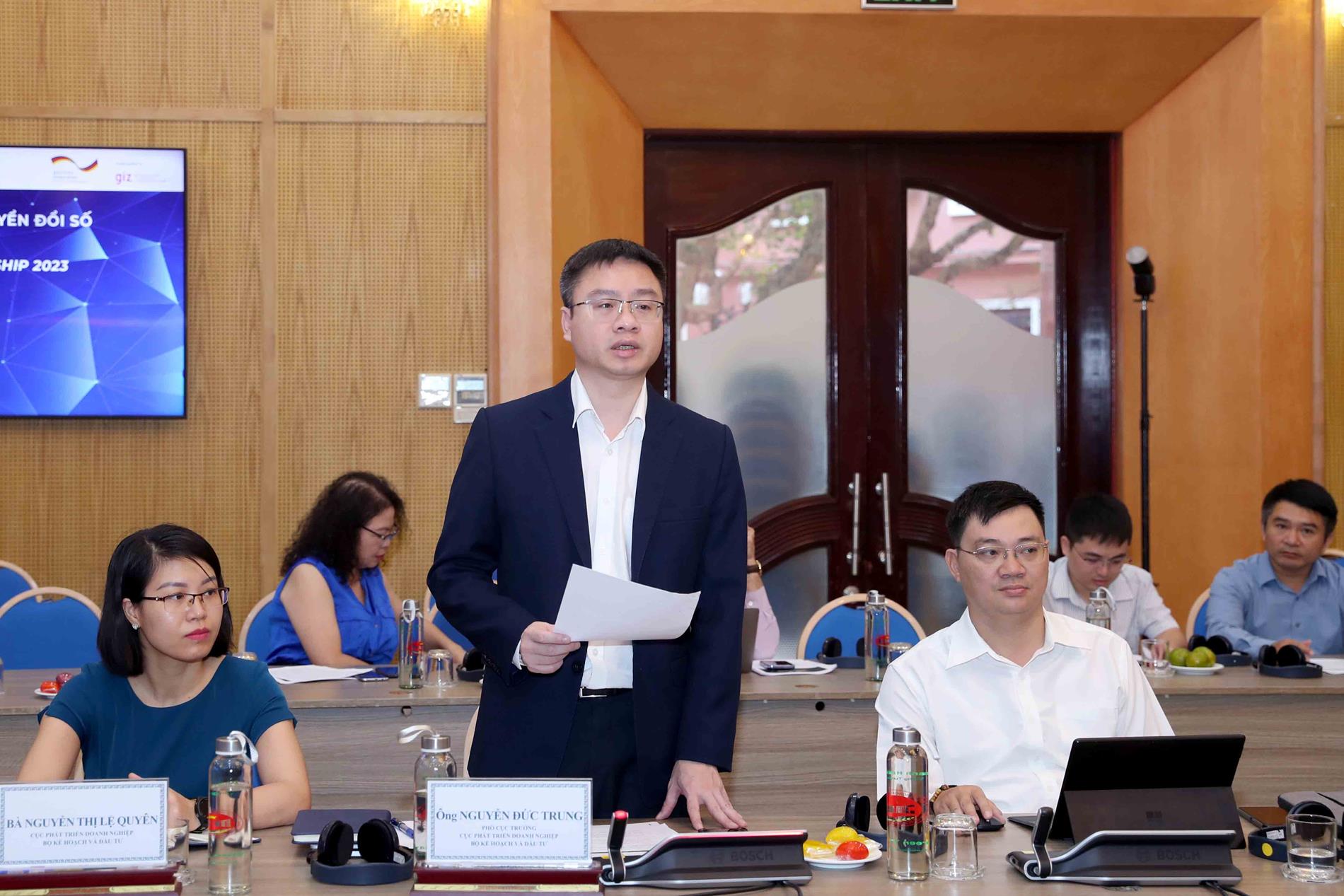 ông Nguyễn Đức Trung, Phó Cục trưởng Cục Phát triển doanh nghiệp, Bộ Kế hoạch và Đầu tư chia sẻ thông tin.
