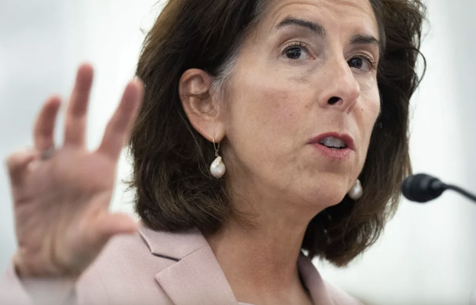 Bộ trưởng Bộ Thương mại Mỹ Gina Raimondo - Ảnh: Bloomberg.