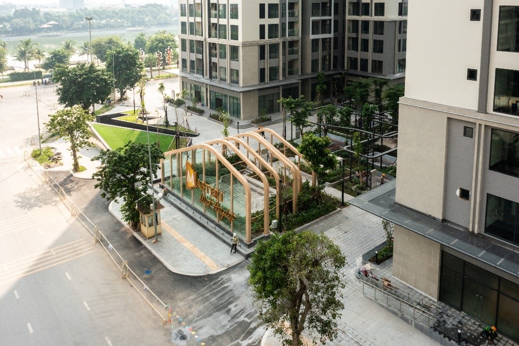 Hạ tầng nội bộ thuộc khu&ocirc;n vi&ecirc;n dự &aacute;n Masteri West Heights đ&atilde; ho&agrave;n thiện khang trang.